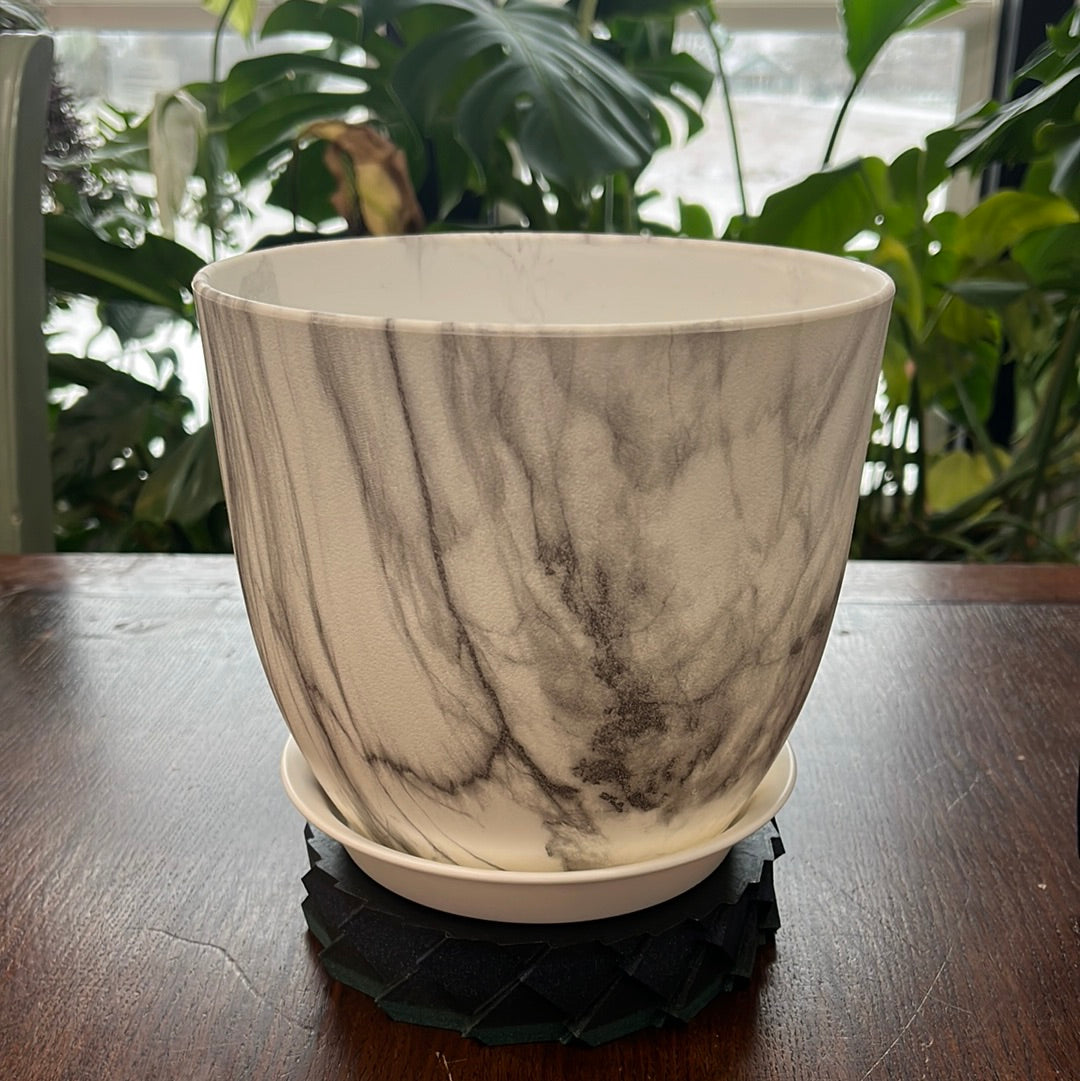 MARBLE COLORED SELF WATERING POT